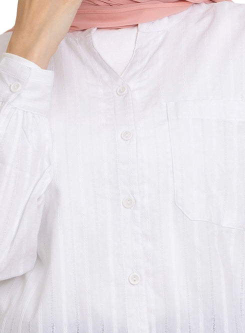White V-Neck Shirt